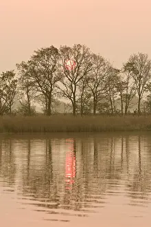 Broads: Sunrise over Hickling Broad - Norfolk UK