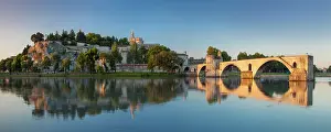 Rhone: Sunrise over River Rhone, Pont Saint Benezet