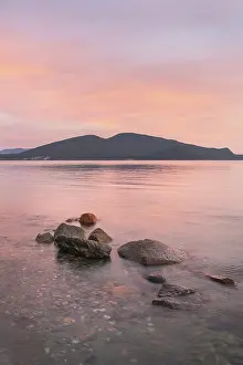 County: Sunrise over San Juan Islands from Anacortes, Washington
