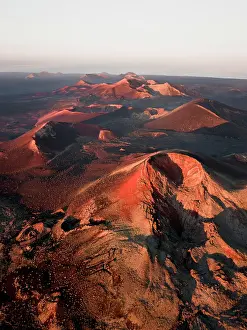 Golfo: Sunrise volcanic crater, crater landscape, Timanfaya