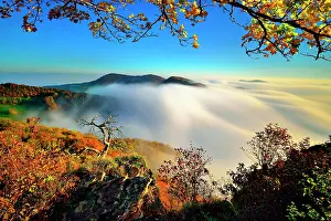 Aargau: Sunrise on the Wasserflue, Wasserfluh, view of hilly