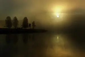 Hayden: Sunrise at Yellowstone River