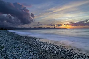 Gravel: Sunset at the beach, Chrysochou Bay, Paphos, Republic