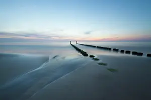 Oostkapelle: Sunset at the beach of Oostkapelle with long exposure