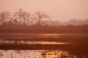 Brahamputra: Sunset - over Brahamputra river