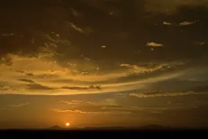 Brandberg: Sunset with cloud build near the Brandberg Massive