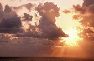 James Marchington: Sunset - with clouds over Sea