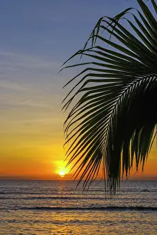 Madagascan: Sunset on the Coastline of the Island Ile Sainte