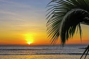 Madagascan: Sunset on the Coastline of the Island Ile Sainte
