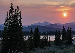 Rockies: Sunset on Echo Lake, Mount Evans Scenic and Historic