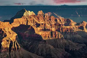 Erode: Sunset Grand Canyon North Rim, Bright Angel Point