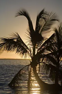 Keeling: Sunset on Home Island near Oceania House