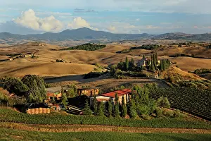 Quirico: Sunset light on rolling agricultural hills