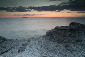 Seastack: Sunset over the limestone seastacks
