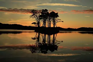 Lochs: Sunset Loch Assynt, Scotland