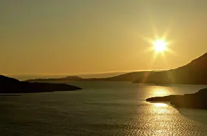Ridges: Sunset over Loch Broom - with sun still up casting