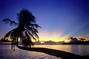 Escape: Sunset from Matira Beach on the island of