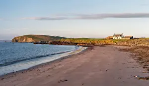 Archipelago: Sunset near Melby. Shetland, Northern Isles