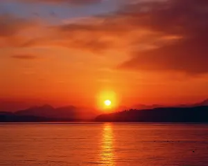 Sound: Sunset over the Olympic Mountains and Puget