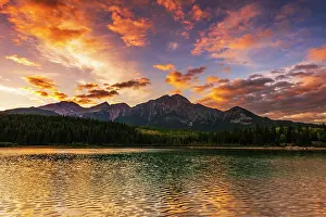 Jasper: Sunset at Patricia Lake, Jasper National Park, Alberta