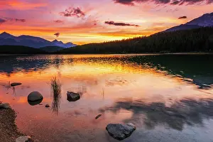 Jasper: Sunset at Patricia Lake, Jasper National Park, Alberta