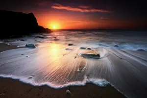 Conservatory: Sunset at Port Bara on the wild coast of Quiberon