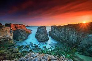 Conservatory: Sunset at Port Bara on the wild coast of Quiberon