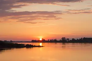 180319: Sunset over the river Oder - Brandenburg - Germany