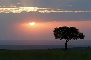 Countires: Sunset - over Savannah