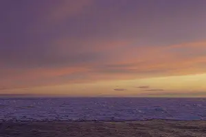 Floes: Sunset over seascape