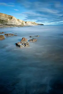 Glamorgan: Surf with cliffs, Dunraven Bay, Glamorgan Heritage