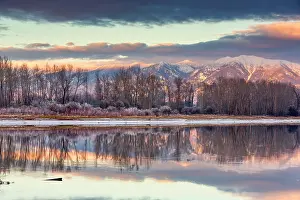 Alpenglow: Swan Mountains reflect into the Flathead