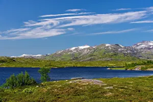 Norrbotten: Sweden, Norrbotten. Alpine lake and high