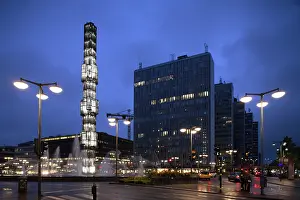 Swedish: Sweden. Stockholm. The night view of glass