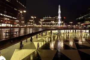 Swedish: Sweden. Stockholm. The night view of Sergelstorg