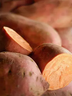 Officinale: Sweet potato, Ipomoea batatas, Several potatoes