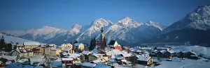 Graubunden: Switzerland, Graubunden, Ftan village, View