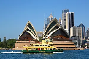 Ferries: Sydney Opera House and a harbour ferry, Sydney