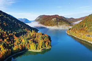 Artificial: Sylvenstein lake, Sylvenstein reservoir, near Lenggries