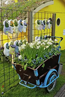 Lisse: Symbolic wooden shoes and flowers, Keukenhof