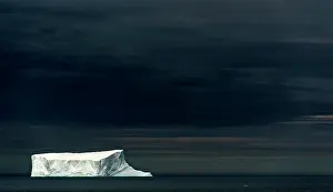 Seascapes: Tabular Iceberg floating in the sea