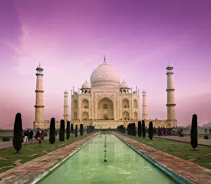 Pradesh: Taj Mahal on sunset, Indian Symbol, India travel