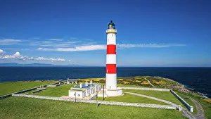 Ness: Tarbat Ness Lighthouse from a drone, Portmahomack