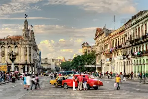 Taxi: Taxi near capital building, Havana, Cuba