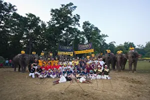 Competitions: Teams at the World Elephant Polo Elephant Terai Nepal