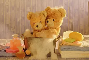 Teddies: Teddy Bear - x2 teddies at bathtime