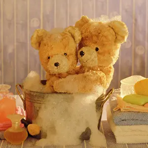 Teddies: Teddy Bear - x2 teddies at bathtime