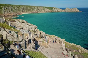 Features: Terraced seating at the Minack Theatre - carved
