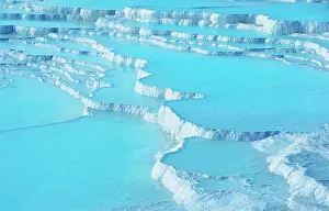 Thermal: Terraced travertine thermal pools, Pamukkale, UNESCO
