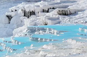 Thermal: Terraced travertine thermal pools, Pamukkale, UNESCO